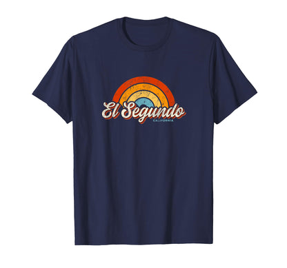 El Segundo California Ca Rainbow 70S T-Shirt - Aesthetic Graphic Unisex - T-Shirt, Sweatshirt, Hoodie