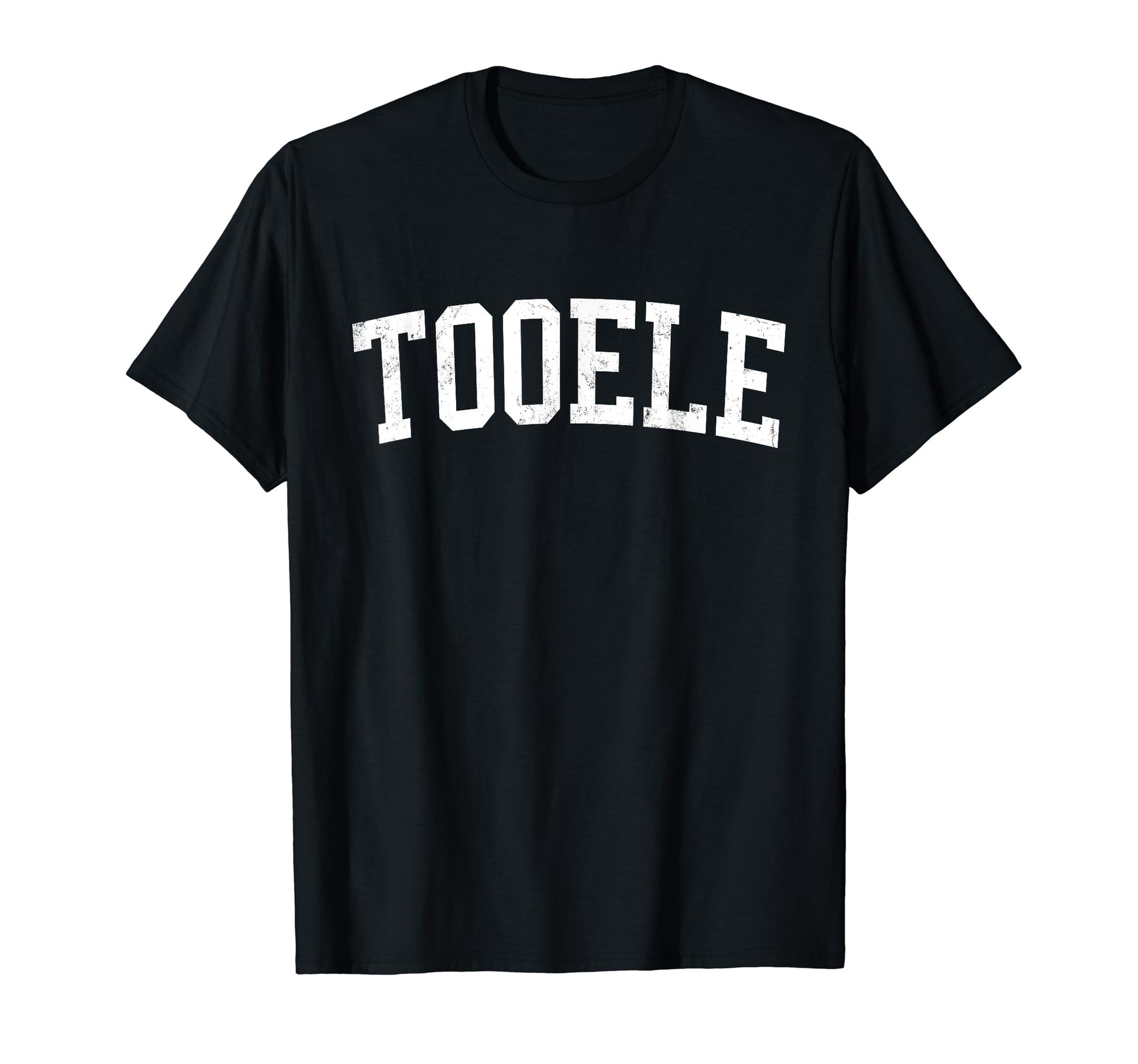 Tooele Ut Distressed White Varsity T-Shirt - Fun Novelty Design Unisex - T-Shirt, Sweatshirt, Hoodie