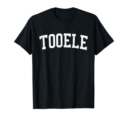 Tooele Ut Distressed White Varsity T-Shirt - Fun Novelty Design Unisex - T-Shirt, Sweatshirt, Hoodie