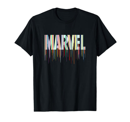 Marvel Comics Rainbow Paint Drip Logo T-Shirt - Graphic Print Unisex - T-Shirt, Sweatshirt, Hoodie