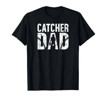 Baseball Catcher Dad Proud T-Shirt - Fun Novelty Design for Adults - T-Shirt, Sweatshirt, Hoodie