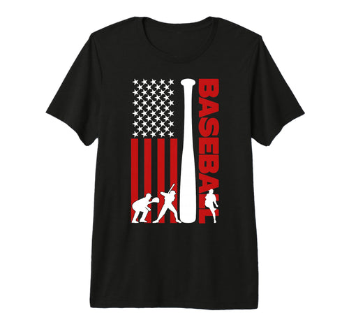 Baseball Bat American Flag Usa Sports T-Shirt - Streetwear Style Unisex - T-Shirt, Sweatshirt, Hoodie