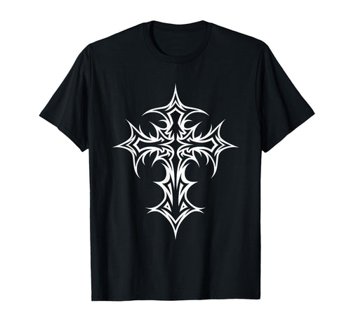 Gothic Cross Y2K Alt Aesthetic T-Shirt - Graphic Print Unisex - T-Shirt, Sweatshirt, Hoodie