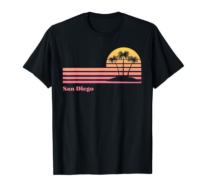 San Diego California Gradient Sunset T-Shirt - Custom Art Print Unisex - T-Shirt, Sweatshirt, Hoodie