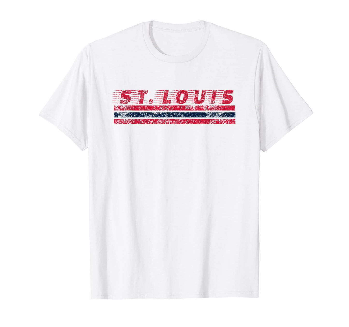 St Louis Missouri Weathered Stripe T-Shirt - Novelty Apparel Men Women - T-Shirt, Sweatshirt, Hoodie