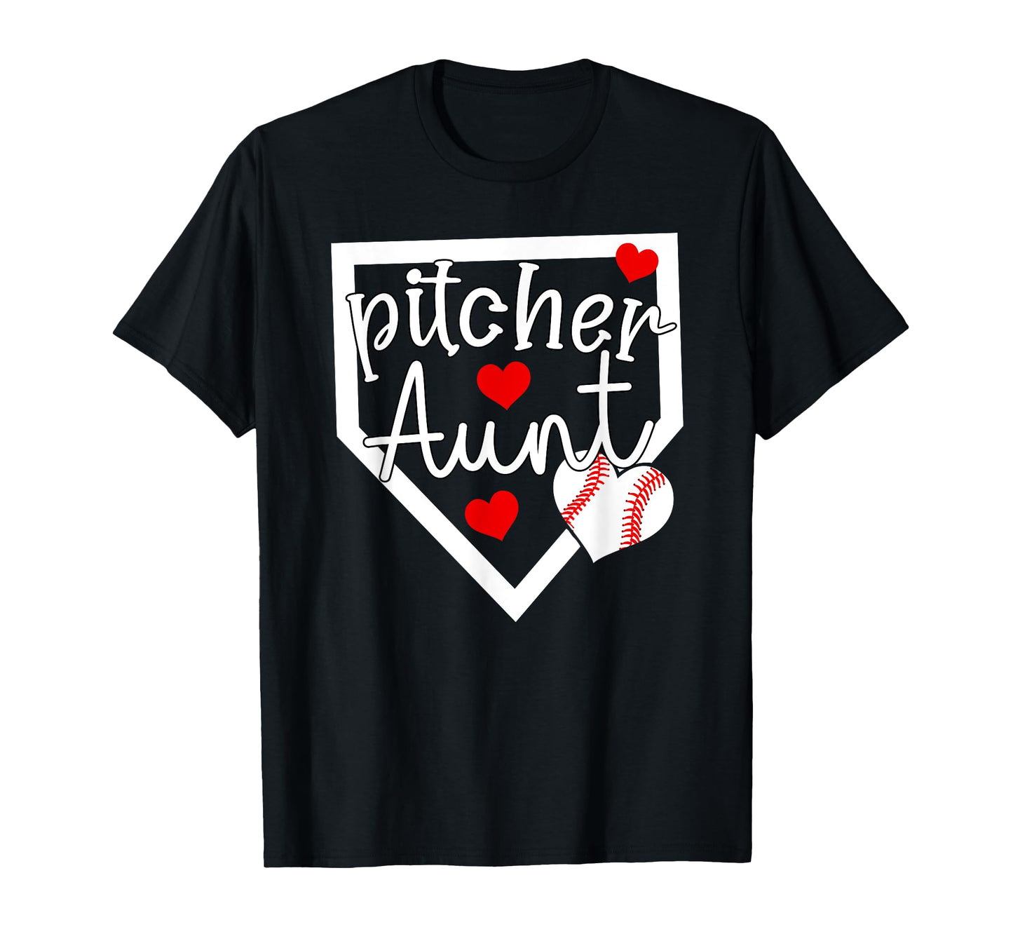 Baseball Pitcher Aunt Baseball T-Shirt - Custom Art Print Men Women - T-Shirt, Sweatshirt, Hoodie