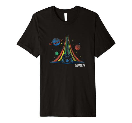 Nasa Space Shuttle Rainbow Stars Badge T-Shirt - Streetwear Style Men Women - T-Shirt, Sweatshirt, Hoodie