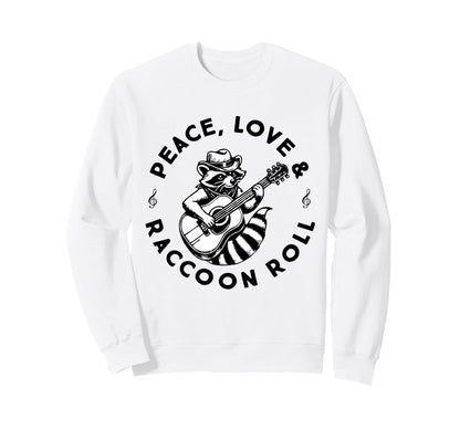Raccoon Rock And Roll Music Sweatshirt - Casual Everyday Wear Unisex - T-Shirt, Sweatshirt, Hoodie