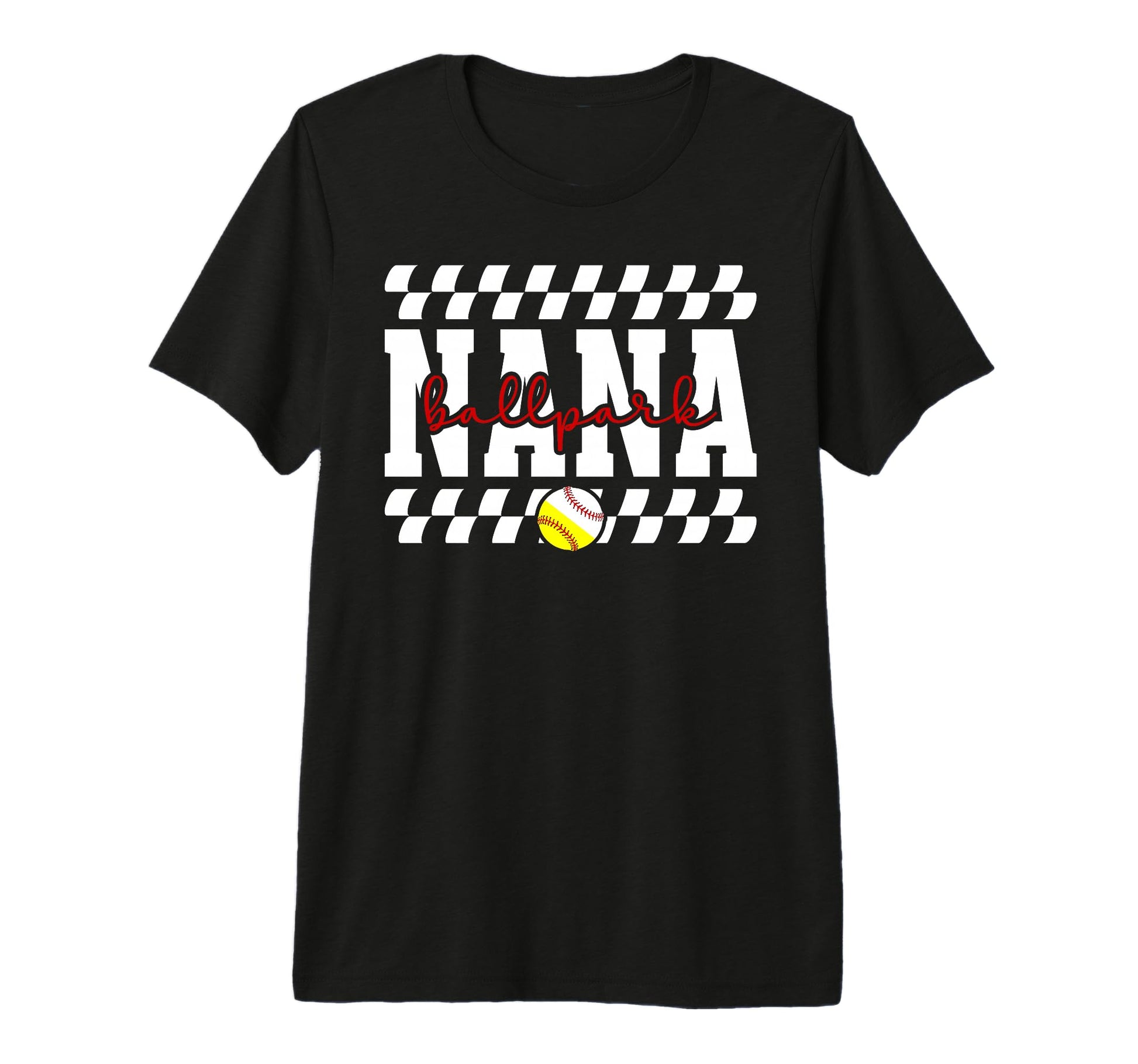 Ballpark Nana Grandma Baseball T-Shirt - Trendy Graphic for Adults - T-Shirt, Sweatshirt, Hoodie