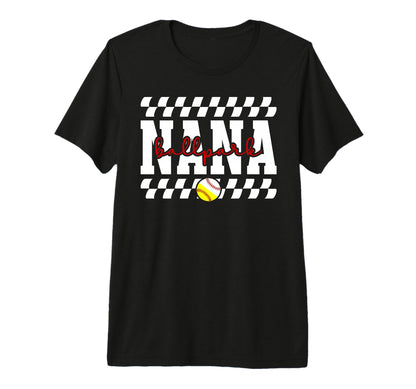 Ballpark Nana Grandma Baseball T-Shirt - Trendy Graphic for Adults - T-Shirt, Sweatshirt, Hoodie