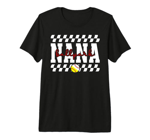 Ballpark Nana Grandma Baseball T-Shirt - Trendy Graphic for Adults - T-Shirt, Sweatshirt, Hoodie