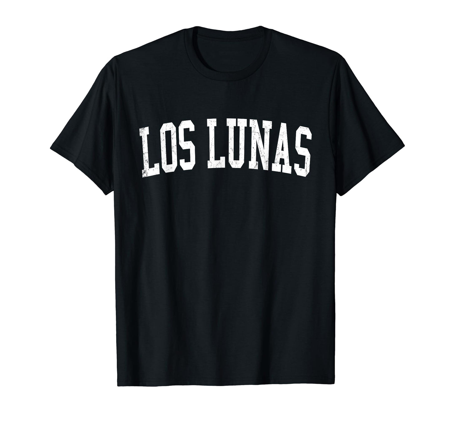Los Lunas Nm Distressed White Varsity T-Shirt - Trendy Graphic Unisex - T-Shirt, Sweatshirt, Hoodie