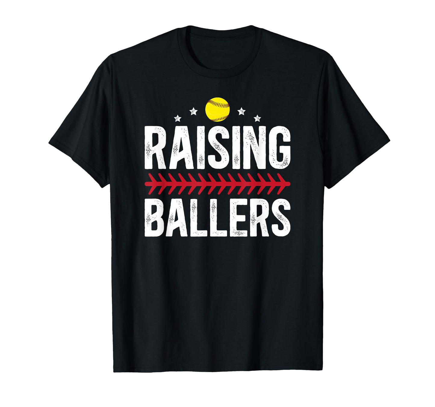 Raising Ballers Softball Dad Softball T-Shirt - Novelty Apparel for Adults - T-Shirt, Sweatshirt, Hoodie