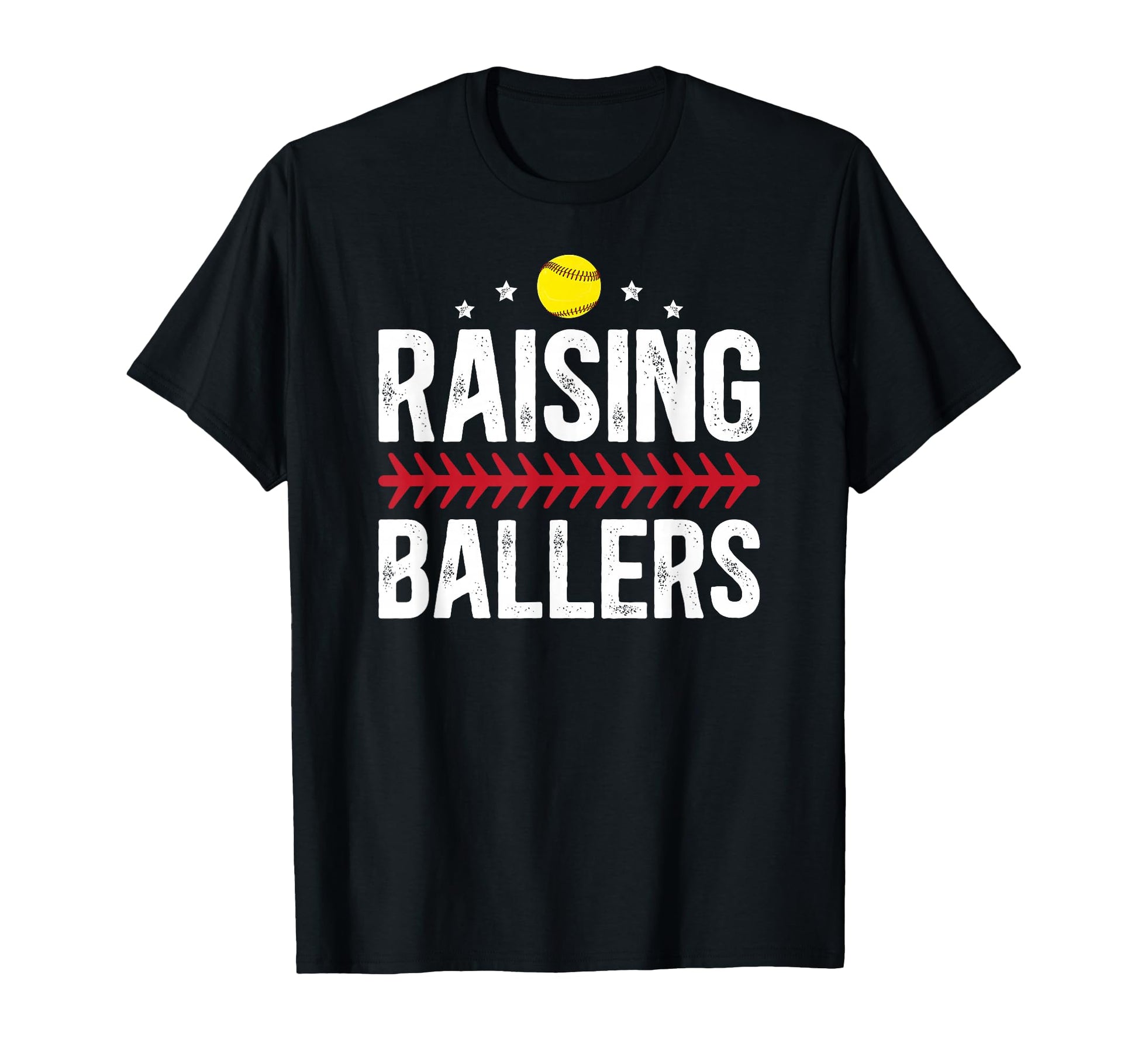Raising Ballers Softball Dad Softball T-Shirt - Novelty Apparel for Adults - T-Shirt, Sweatshirt, Hoodie