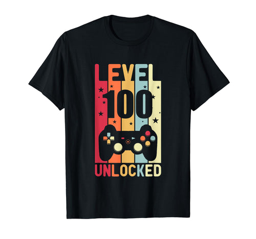Level 100 Unlocked Gamer Funny 100 T-Shirt - Novelty Apparel for Adults - T-Shirt, Sweatshirt, Hoodie