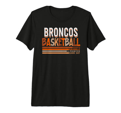 Broncos Basketball Mom Game Day School T-Shirt - Unique Graphic for Adults - T-Shirt, Sweatshirt, Hoodie