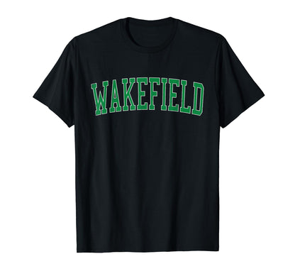 Wakefield Va Distressed Green Varsity T-Shirt - Novelty Apparel for Adults - T-Shirt, Sweatshirt, Hoodie