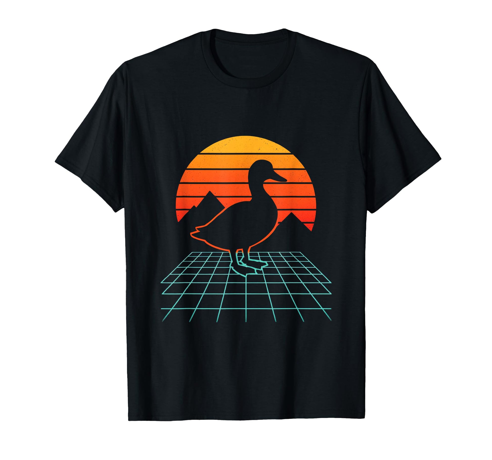 Sunset Silhouette Vaporwave 80S Aesthetic T-Shirt - Graphic Print Unisex - T-Shirt, Sweatshirt, Hoodie