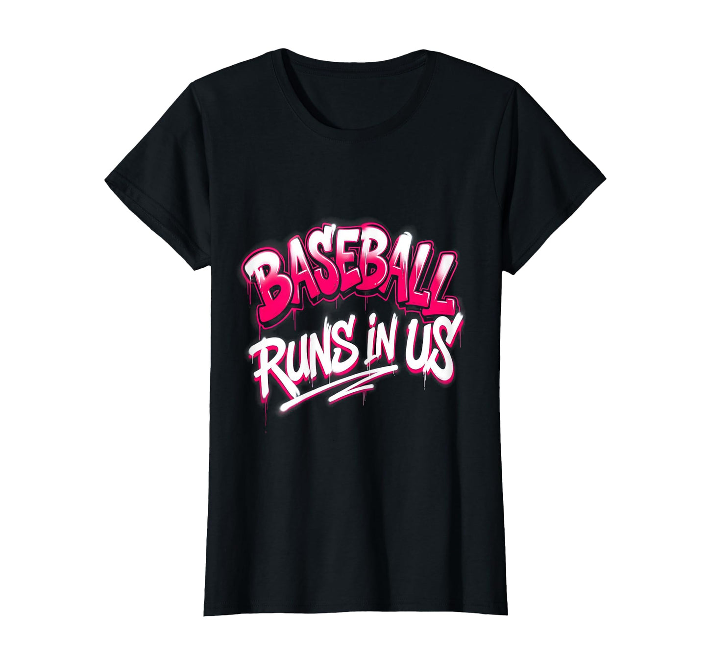 Baseball Runs Us Baseball Mama T-Shirt - Casual Everyday Wear for Adults - T-Shirt, Sweatshirt, Hoodie