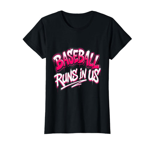 Baseball Runs Us Baseball Mama T-Shirt - Casual Everyday Wear for Adults - T-Shirt, Sweatshirt, Hoodie
