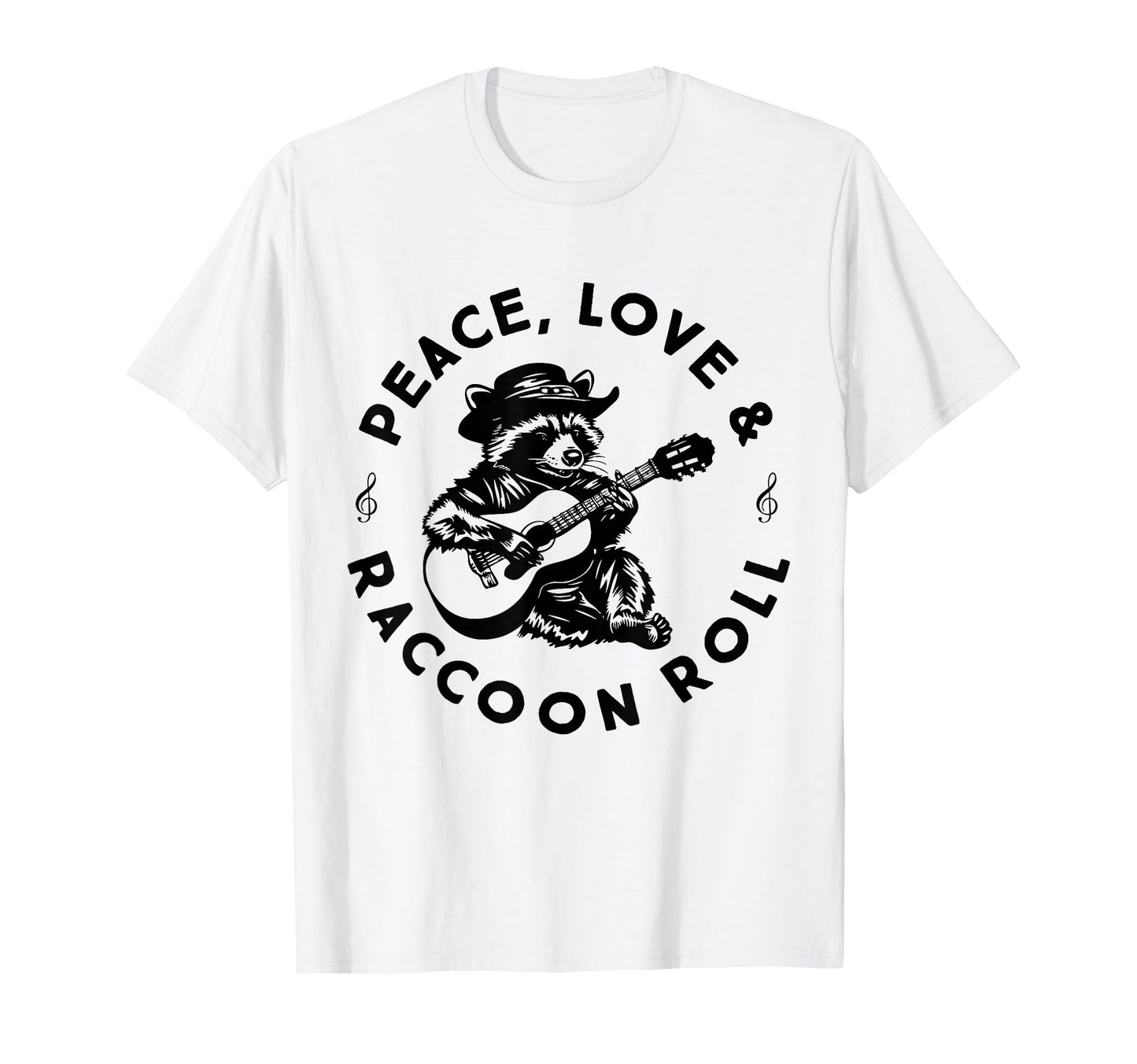 Raccoon Rock And Roll Music Raccoon T-Shirt - Custom Art Print for Adults - T-Shirt, Sweatshirt, Hoodie
