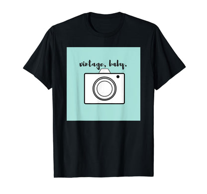 Nostalgic Fun Wine Camera Drinking T-Shirt - Graphic Print Unisex - T-Shirt, Sweatshirt, Hoodie