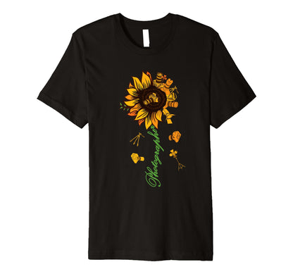 Funny Sunflower Photographer T-Shirt - Casual Everyday Wear Men Women - T-Shirt, Sweatshirt, Hoodie
