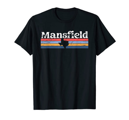 Mansfield Texas Tx Stripes State 70S T-Shirt - Custom Art Print Unisex - T-Shirt, Sweatshirt, Hoodie