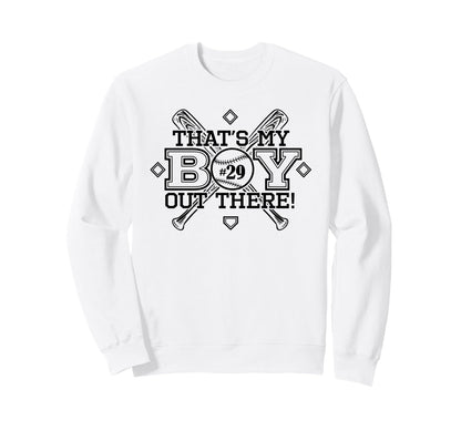 Baseball Mom Dad Thats My Proud Sweatshirt - Trendy Graphic for Adults - T-Shirt, Sweatshirt, Hoodie