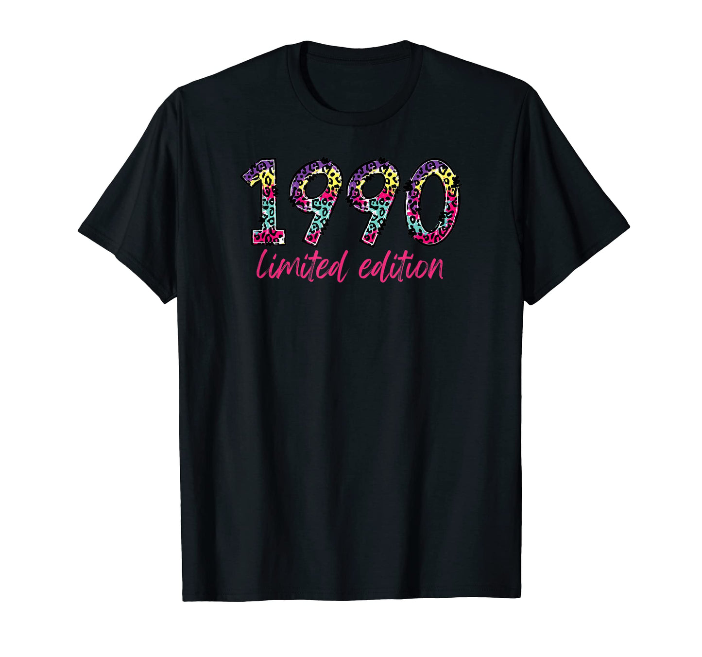 1990 Rainbow Leopard T-Shirt - Fun Novelty Design for Adults - T-Shirt, Sweatshirt, Hoodie