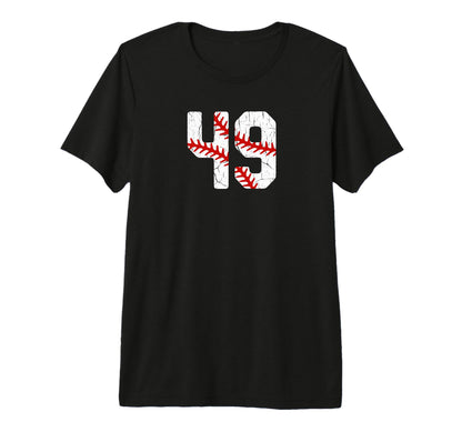 Baseball Player Jersey Number 49 49 T-Shirt - Graphic Print Men Women - T-Shirt, Sweatshirt, Hoodie