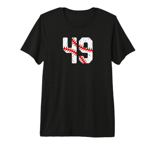 Baseball Player Jersey Number 49 49 T-Shirt - Graphic Print Men Women - T-Shirt, Sweatshirt, Hoodie