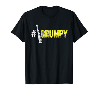 Number One Softball Grumpy Fathers Day T-Shirt - Custom Art Print Unisex - T-Shirt, Sweatshirt, Hoodie