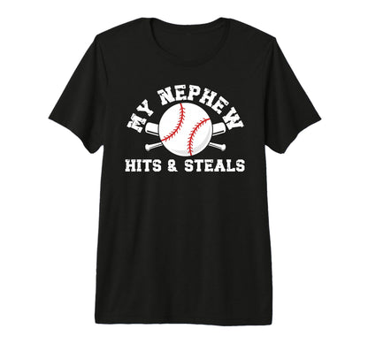 Mens My Nephew Baseball Uncle Baseball T-Shirt - Trendy Graphic Unisex - T-Shirt, Sweatshirt, Hoodie
