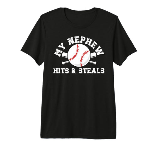 Mens My Nephew Baseball Uncle Baseball T-Shirt - Trendy Graphic Unisex - T-Shirt, Sweatshirt, Hoodie