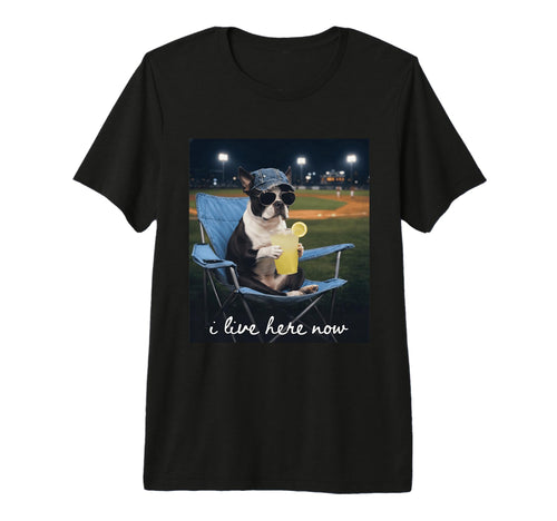 Funny Boston Terrier Baseball Mom I T-Shirt - Custom Art Print for Adults - T-Shirt, Sweatshirt, Hoodie