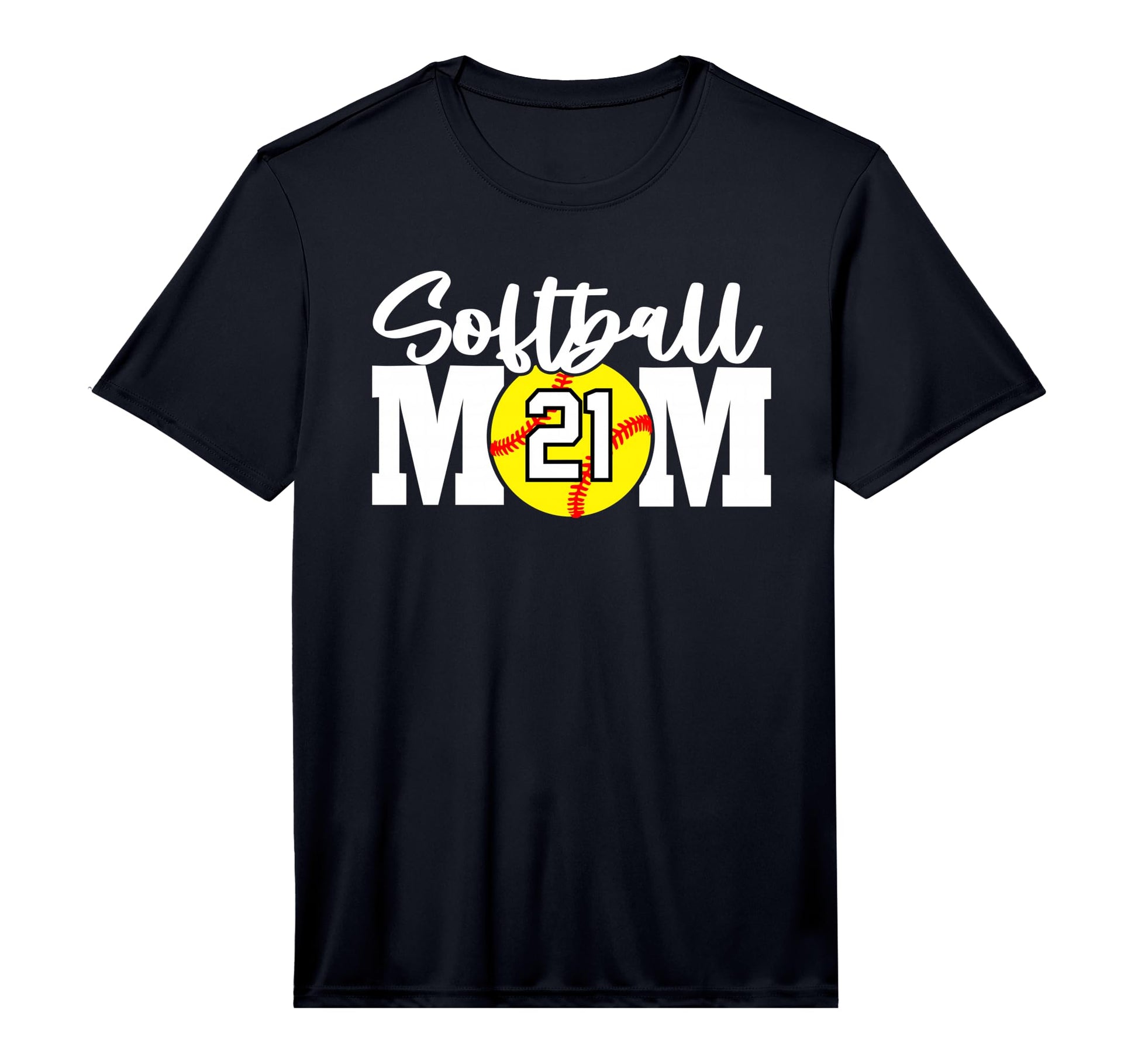Softball Mom Number 21 Performance T-Shirt - Unique Graphic Men Women - T-Shirt, Sweatshirt, Hoodie