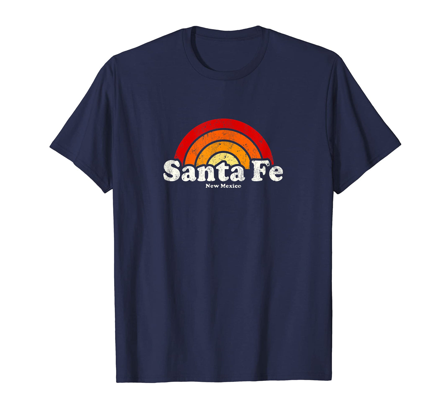 Santa Fe New Mexico Nm 70S Rainbow T-Shirt - Novelty Apparel Unisex - T-Shirt, Sweatshirt, Hoodie