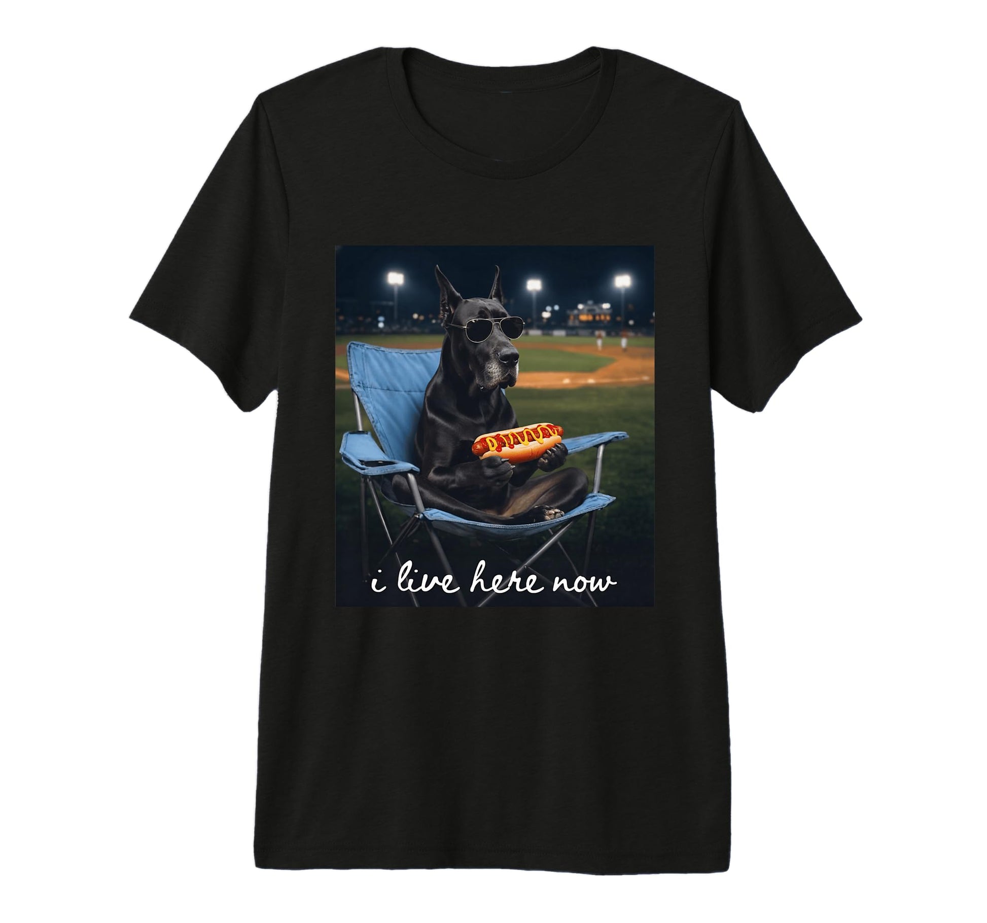Funny Great Dane Baseball Mom I Live T-Shirt - Minimalist Print Men Women - T-Shirt, Sweatshirt, Hoodie
