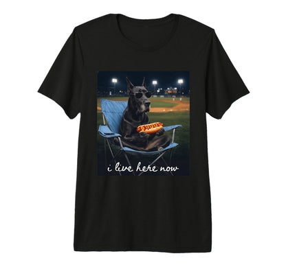 Funny Great Dane Baseball Mom I Live T-Shirt - Minimalist Print Men Women - T-Shirt, Sweatshirt, Hoodie