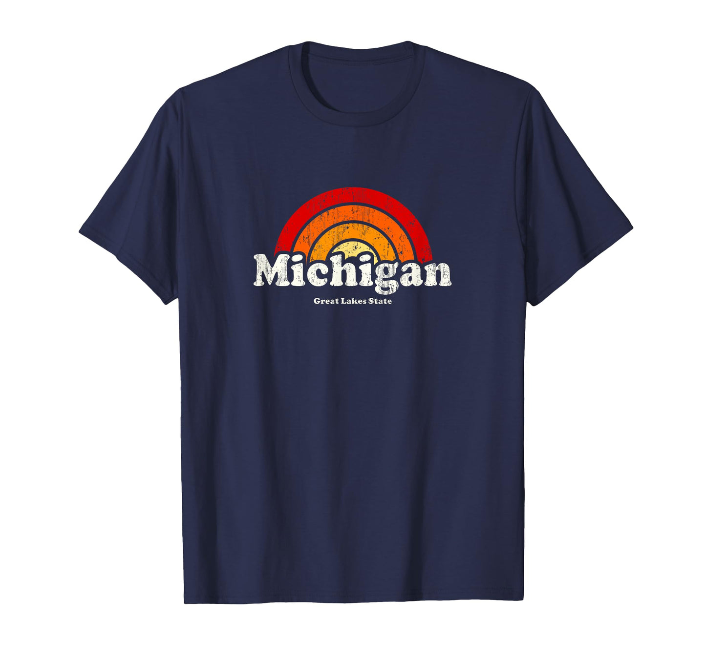 Michigan 70S Rainbow T-Shirt - Custom Art Print for Adults - T-Shirt, Sweatshirt, Hoodie