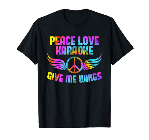 Peace Sign Singer Karaoke Bar Peace Love T-Shirt - Trendy Graphic Unisex - T-Shirt, Sweatshirt, Hoodie