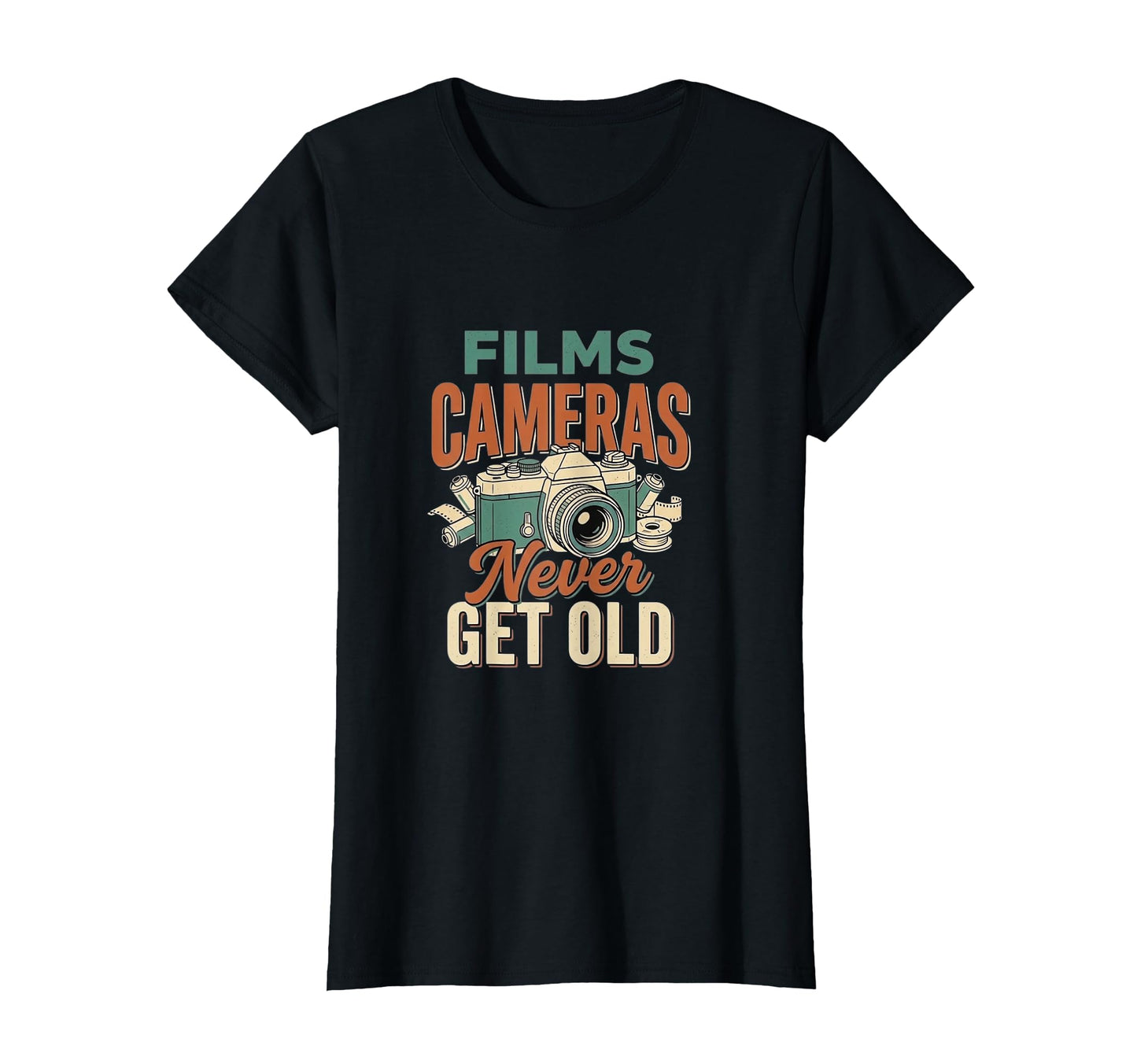 Womens Camera Collector Photographer T-Shirt - Graphic Print for Adults - T-Shirt, Sweatshirt, Hoodie