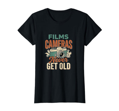 Womens Camera Collector Photographer T-Shirt - Graphic Print for Adults - T-Shirt, Sweatshirt, Hoodie