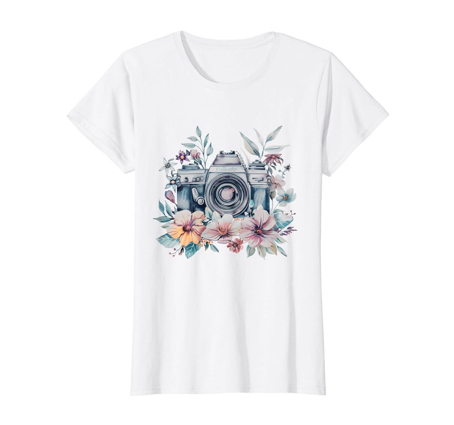 Photographer Camera Flowers T-Shirt - Aesthetic Graphic for Adults - T-Shirt, Sweatshirt, Hoodie
