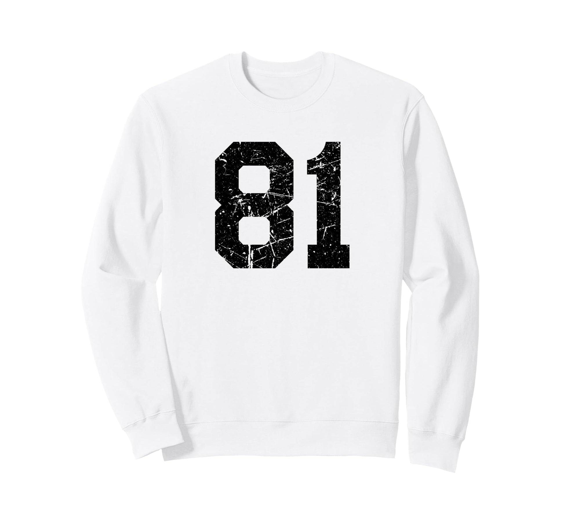 Distressed Sport Team Number 81 Sweatshirt - Trendy Graphic Men Women - T-Shirt, Sweatshirt, Hoodie