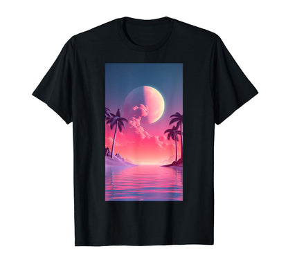 80S Vaporwave Aesthetic Sky T-Shirt - Minimalist Print Men Women - T-Shirt, Sweatshirt, Hoodie
