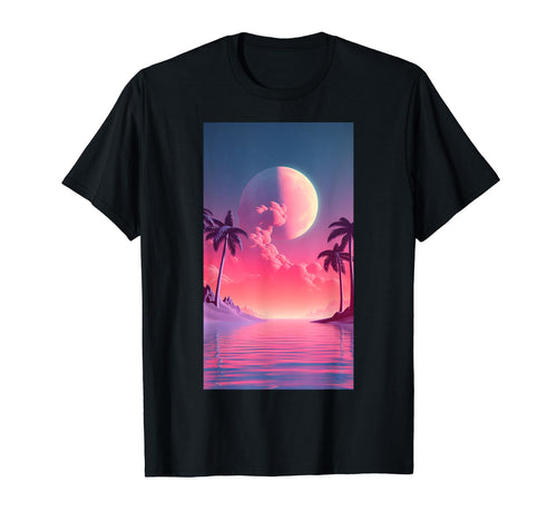 80S Vaporwave Aesthetic Sky T-Shirt - Minimalist Print Men Women - T-Shirt, Sweatshirt, Hoodie