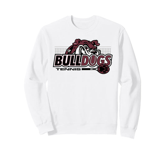 Maroon Bulldogs Tennis Mom Mascot Sweatshirt - Fun Novelty Design Unisex - T-Shirt, Sweatshirt, Hoodie