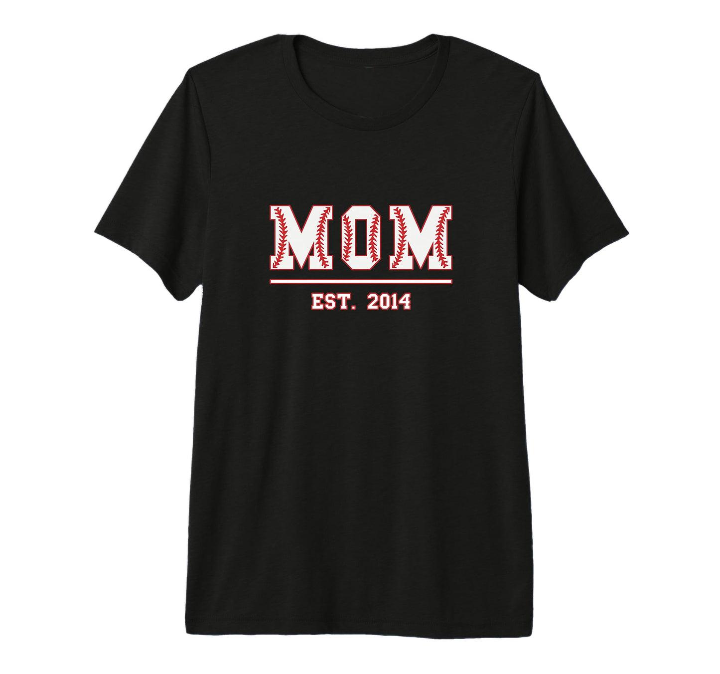 Mom Est 2014 Funny Sports Year T-Shirt - Fun Novelty Design Men Women - T-Shirt, Sweatshirt, Hoodie